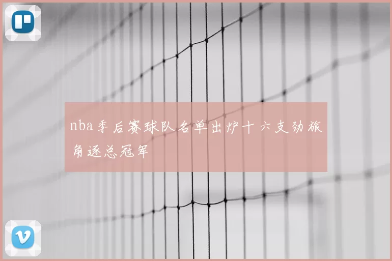 nba季后赛球队名单出炉十六支劲旅角逐总冠军